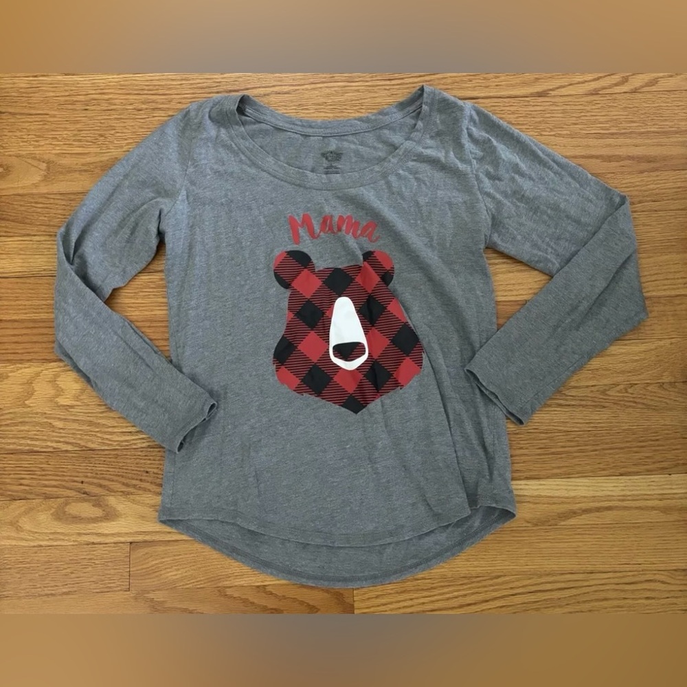 Wondershop at Target Pajama Shirt Women’s Large Gray Mama Bear Graphic Top